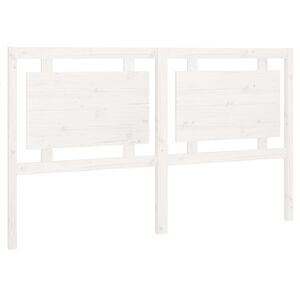 vidaXL Hoofdbord 165,5x4x100 cm massief grenenhout wit