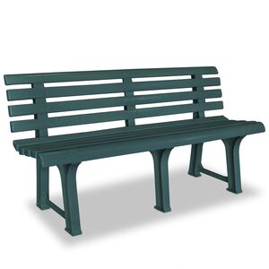 vidaXL Tuinbank 145,5 cm kunststof groen