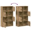 vidaXL Boekenkast 60x24x101,5 cm bewerkt hout artisanaal eikenkleurig
