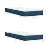 vidaXL Boxspring met matras fluweel donkerblauw 200x200 cm