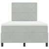 vidaXL Boxspringbed met matras Lichtgrijs 120 x 190 cm Stof