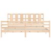 vidaXL Bedframe met hoofdbord massief hout