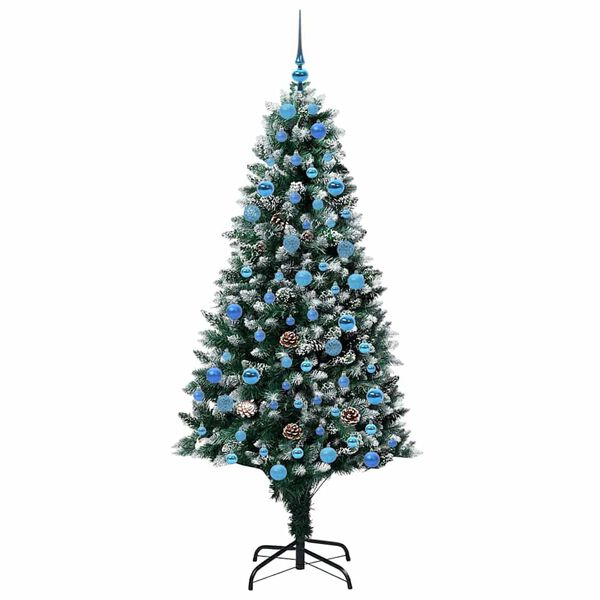 vidaXL Kunstkerstboom Groen 180 cm PVC en Staal en Kunststof