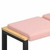 vidaXL Bankkussen 2 pcs Sherpa Stof Roze Diepte 35 cm