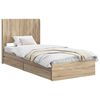 vidaXL Bedframe met opbergruimte en hoofdbord Sonoma Eiken 90 x 200 cm