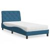 vidaXL Bed met matras fluweel blauw 90x200 cm