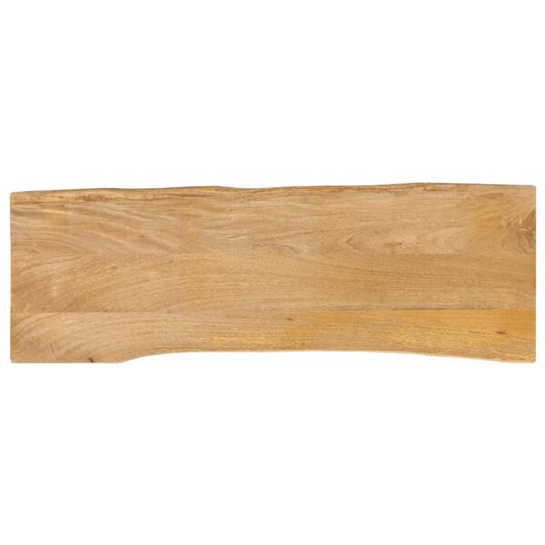 vidaXL Tafelblad met natuurlijke rand 140x40x2,5 cm massief mangohout