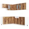 vidaXL 11-delige Keukenkastenset Kalmar bewerkt hout oud houtkleurig