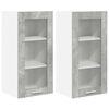 vidaXL Hangkast 2 pcs Beton Grijs 40 x 31 x 80 cm Bewerkt hout
