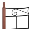 vidaXL Bedframe metaal en massief eikenhout zwart 200x200 cm