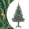 vidaXL Kunstmatige Kerstboom Sneeuw Gevlochten met LED Licht 150 cm