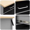 vidaXL Werkkast set met lade met opslag met slot 10 pcs Zwart