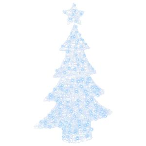 vidaXL Kerstboom 100 LED's Koudwit 120 cm Acryl