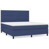 vidaXL Boxspring met matras stof blauw 180x200 cm