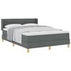 vidaXL Boxspringbed met matras Donkergrijs 200 x 140 cm Polyester