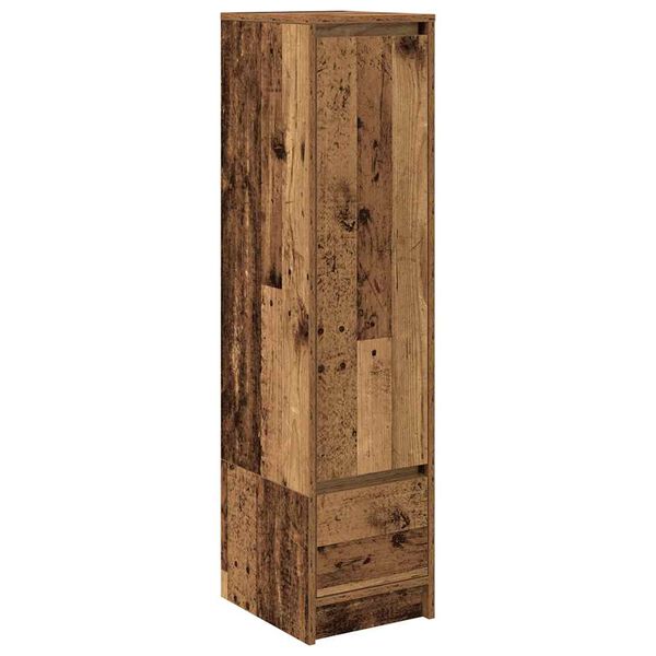 vidaXL Hoge kast 29,5x34x119,5 cm bewerkt hout oud hout