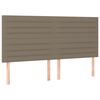 vidaXL Boxspring met matras en LED stof taupe 160x200 cm