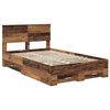 vidaXL Bedframe met hoofdeinde Oudhout 120 x 190 cm Bewerkt hout