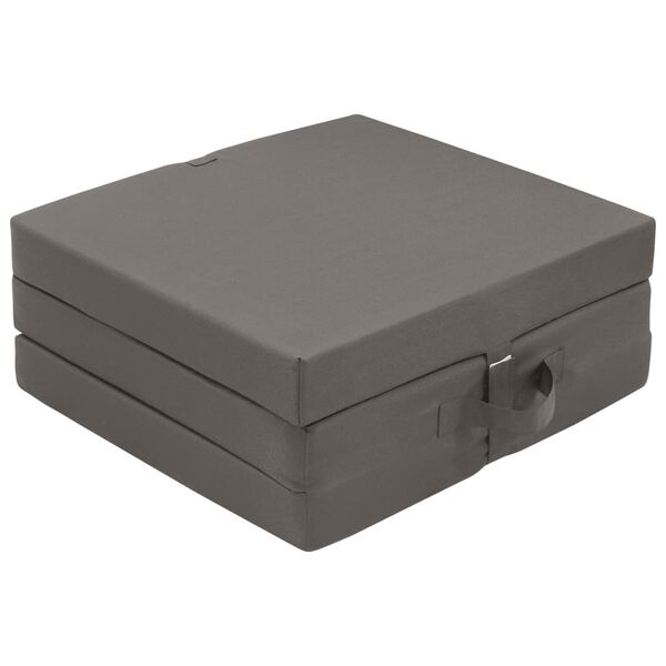 vidaXL Schuimmatras inklapbaar 190x70x9 cm grijs