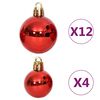 vidaXL 108-delige Kerstballenset rood en wit