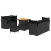 vidaXL Tuin Sofa Set 8 st Zwart poly rattan