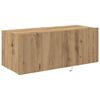vidaXL TV Wandkast Artisan Eiken 80 x 35 x 31 cm Bewerkt hout