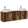 vidaXL Badkamerkastenset 3 st Oud hout 49,5 x 44,5 x 65 cm