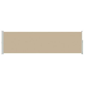 vidaXL Uittrekbaar Zijscherm Beige 500 x 117 cm Polyester