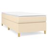 vidaXL Boxspring bed 90x200 cm stof cr&egrave;mekleurig