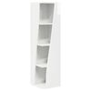 vidaXL Hoekkast Hoogglans wit 27,5x27x102cm Bewerkt hout