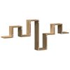 vidaXL Wandplank met plank artisanaal eikenkleurig 104.5 x 10 x 43 cm