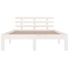 vidaXL Bedframe massief hout wit 135x190 cm