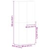 vidaXL Schoenenkast met plank Grijs 80 x 35.5 x 180 cm Bewerkt hout