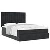 vidaXL Ottoman bed met matrassen 140x190cm fluweel zwart