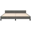 vidaXL Bedframe zonder matras 160x200 cm fluweel donkergrijs