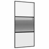 vidaXL Schuifdeur Zwart 102.5 x 205 cm Gehard glas en Aluminium