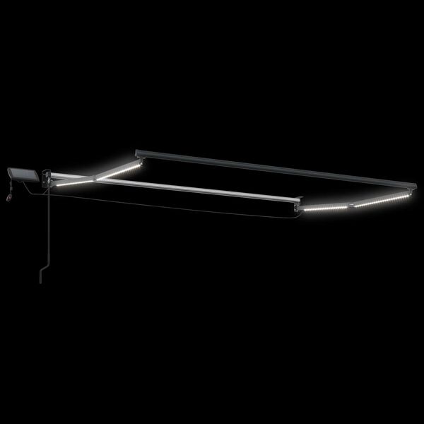 vidaXL Handbediende luifel met LED's Antraciet 2,5 x 2 m