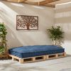 vidaXL Pallet Sofa Kussen Indigo 120 x 80 x 12 cm Stof