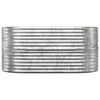vidaXL Plantenbak 152x80x68 cm gegalvaniseerd staal zilverkleurig