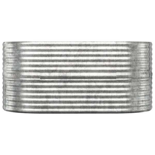 vidaXL Plantenbak 152x80x68 cm gegalvaniseerd staal zilverkleurig