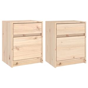 vidaXL Nachtkastjes 2 st 50x34x50 cm massief grenenhout