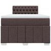 vidaXL Boxspring met matras stof donkerbruin 120x190 cm