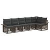 vidaXL Tuinbankenset 6 st Grijs poly rattan