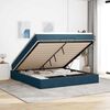 vidaXL Ottoman bed met matras 180x200 cm fluweel donkerblauw