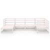 vidaXL 6-delige Loungeset massief grenenhout wit