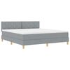 vidaXL Boxspringbed met matras Lichtgrijs 180 x 200 cm Stof