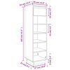 vidaXL Schoenenkast 30x34x105 cm massief grenenhout zwart