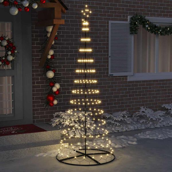 vidaXL LED Kerstboom met 295 LED met standaard Warmwit 250 cm Metaal
