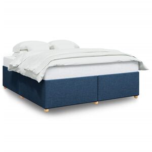 vidaXL Bedframe zonder matras stof blauw 200x200 cm
