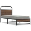 vidaXL Bedframe zonder matras bewerkt hout bruin eikenkleur 75x190 cm